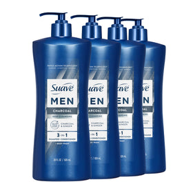 Suave men front pump bottles showing pack and convenience