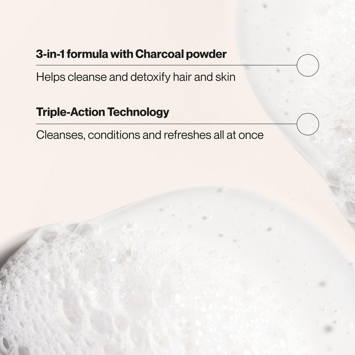 Suave men foaming lather texture demonstrating deep cleansing