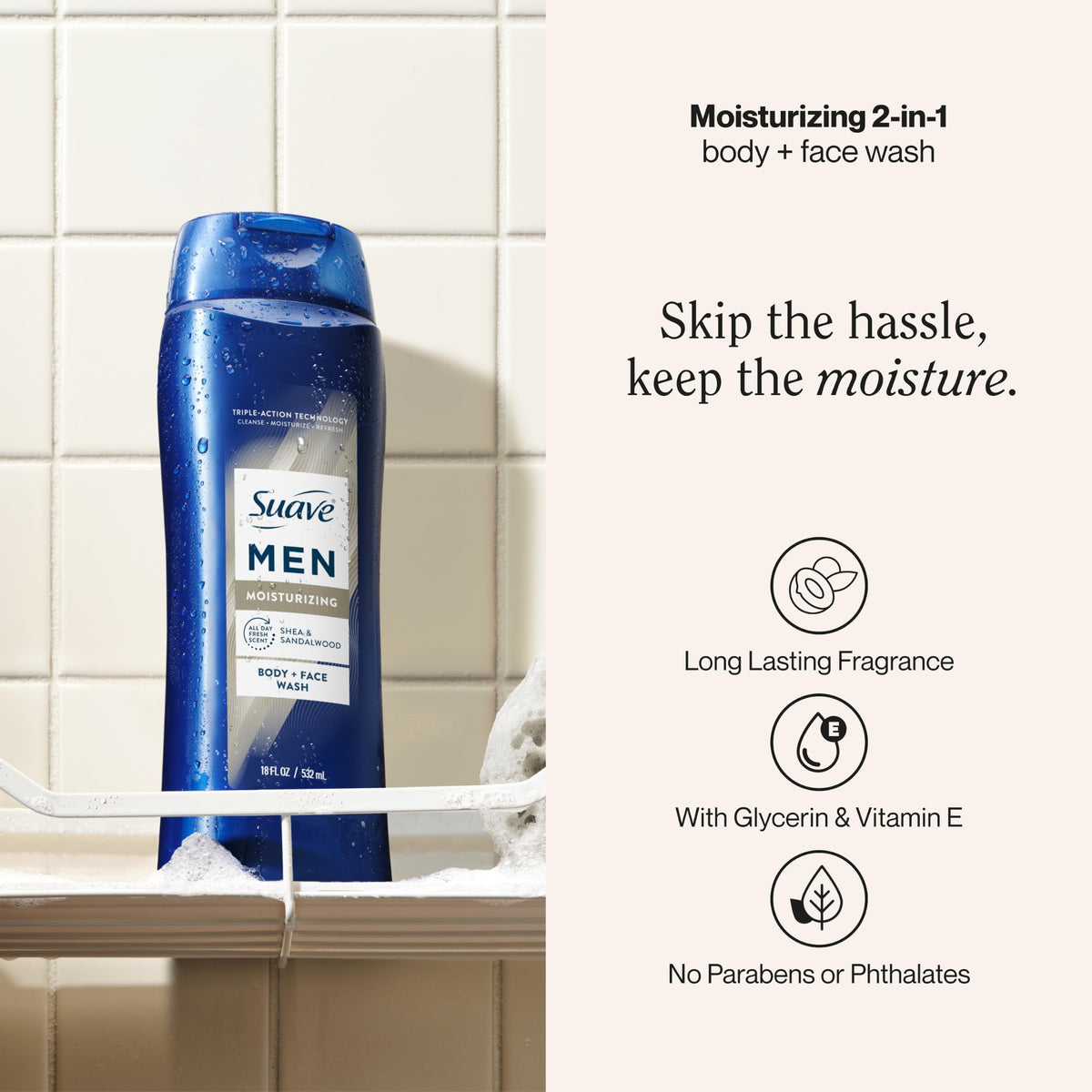 Suave back label ingredients and directions for clear usage benefits