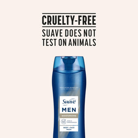 Suave bottle on bathroom shelf styled for everyday grooming convenience