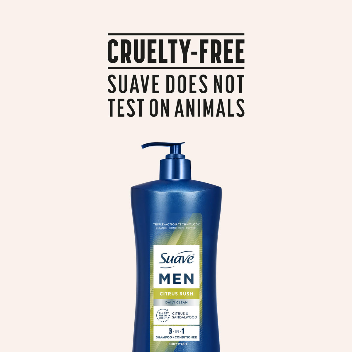 Suave Men Citrus Rush in bathroom setting for everyday grooming lifestyle