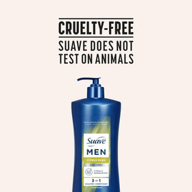 Suave Men Citrus Rush in bathroom setting for everyday grooming lifestyle