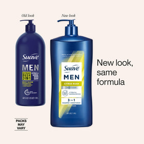 Close-up of Suave Men gel texture showing lightweight, non-greasy finish benefit