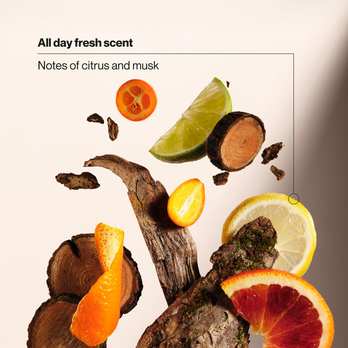 Suave ingredients visual with glycerin and vitamin E showing moisturizing benefit
