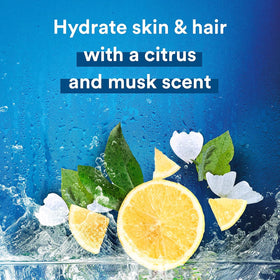 Suave Men bottle on bathroom shelf lifestyle supporting simplified routine benefit