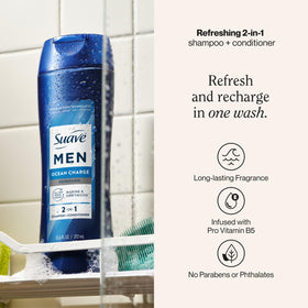 Suave back label close-up with ingredients and usage directions benefit