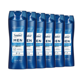 Suave front bottle image showing Ocean Charge label and benefit