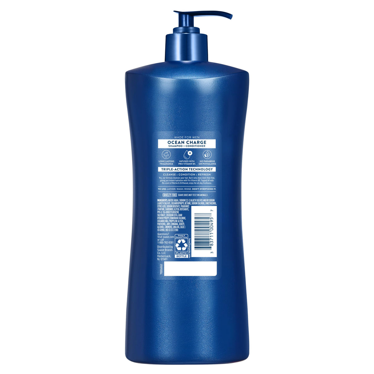 Man using Suave in shower demonstrating fast cleanse and condition