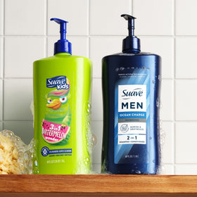Visual of ocean scent elements representing Suave fresh marine fragrance