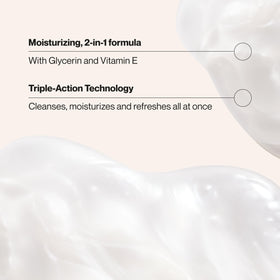 Close-up of Suave wash lather texture showing moisturizing action