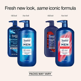 Close-up of Suave bottle texture highlighting moisturizing formula and lather