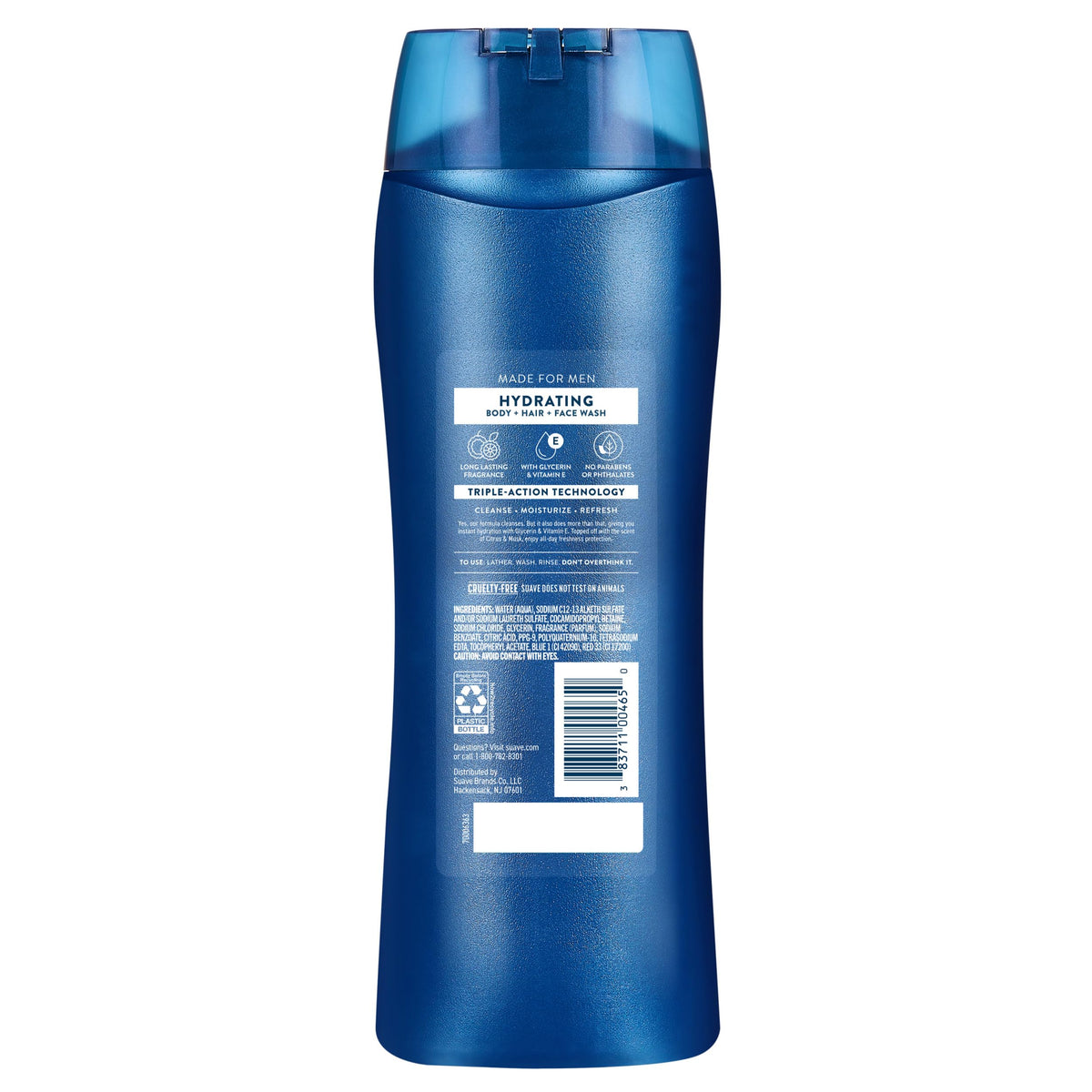 Suave next to common objects for scale illustrating 18 fl oz value