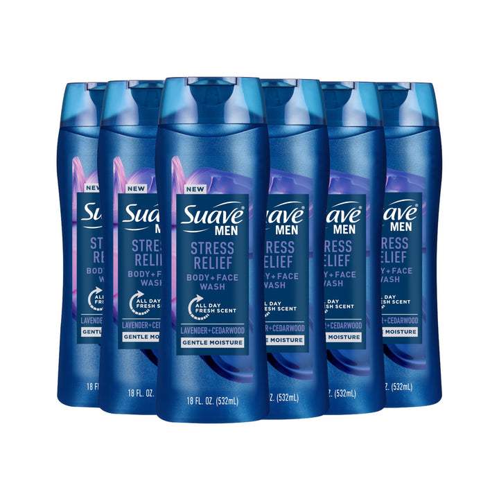 Suave bottle front packaging showing label and calming scent benefit