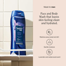 Suave pump and label detail highlighting easy dispensing and clarity