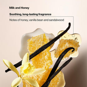 Suave Milk & Honey bottle on bathroom shelf adding soothing scent