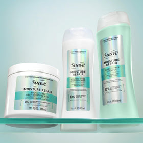 Hyaluronic acid and aloe visual with Suave showcasing targeted hydration