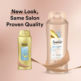 Suave Moroccan Infusion back label displaying ingredients and usage benefit