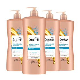 Suave Moroccan Infusion front packaging showing brand and shine benefit