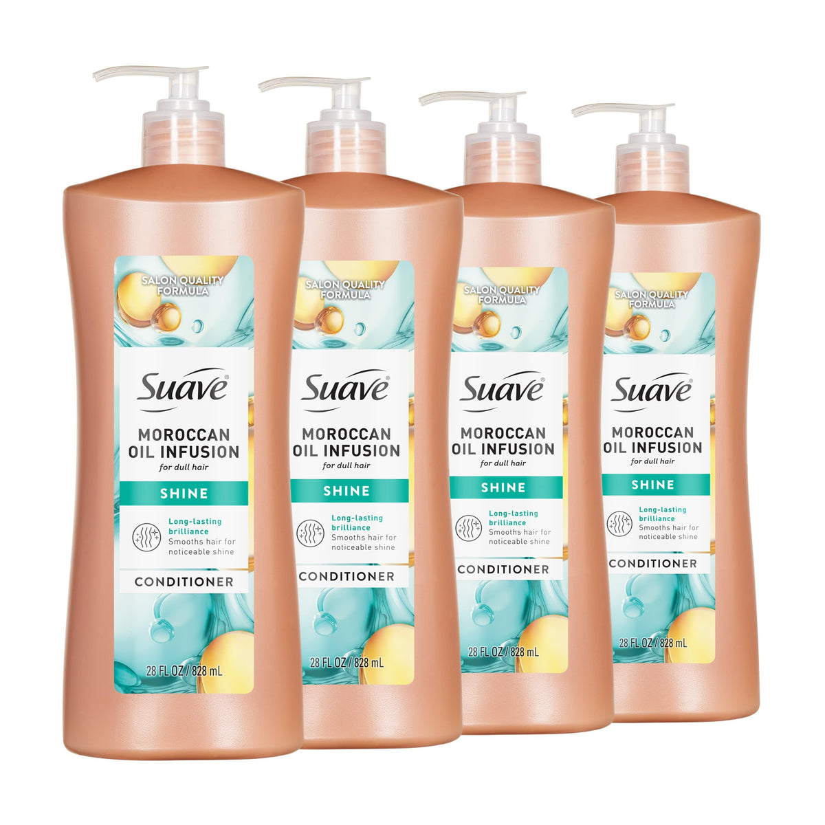Suave front packaging showing conditioner and value in shine