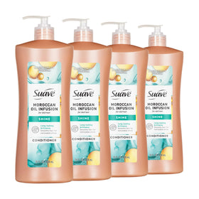 Suave front packaging showing conditioner and value in shine