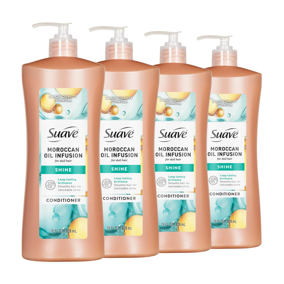 Suave front packaging showing conditioner and value in shine