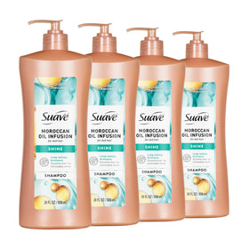 Suave Moroccan Infusion front packaging showing bottle and value size benefit