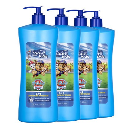 Suave Paw Patrol front packaging showing playful design and easy-pour pump benefit