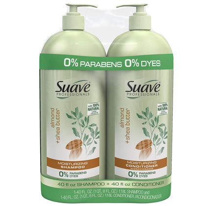 Suave Pro front packaging showing almond and shea butter, hydrates and smooths