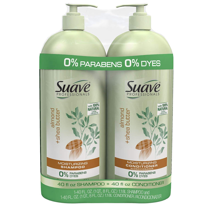Suave Pro front packaging showing almond and shea butter, hydrates and smooths