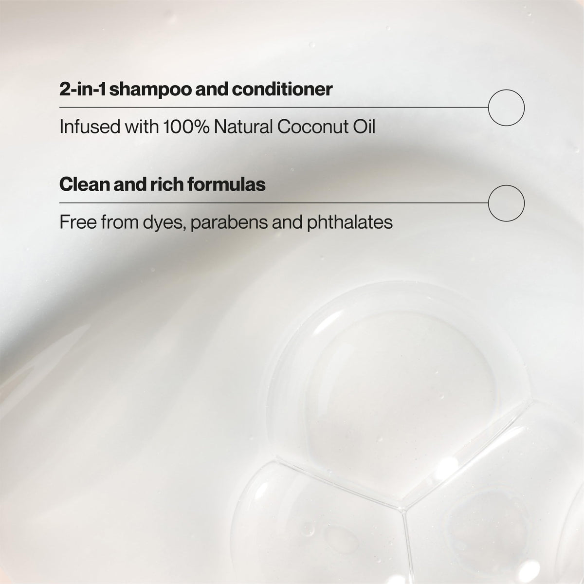 Suave pump dispensing creamy lather that gently cleanses hair