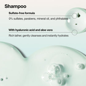 Suave pump dispensing shampoo illustrating easy application