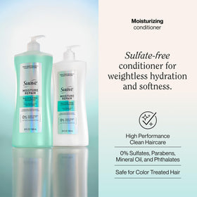 Suave creamy texture dispensing from bottle for easy detangling