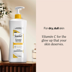 suave lotion creamy texture close-up showing fast absorption benefit