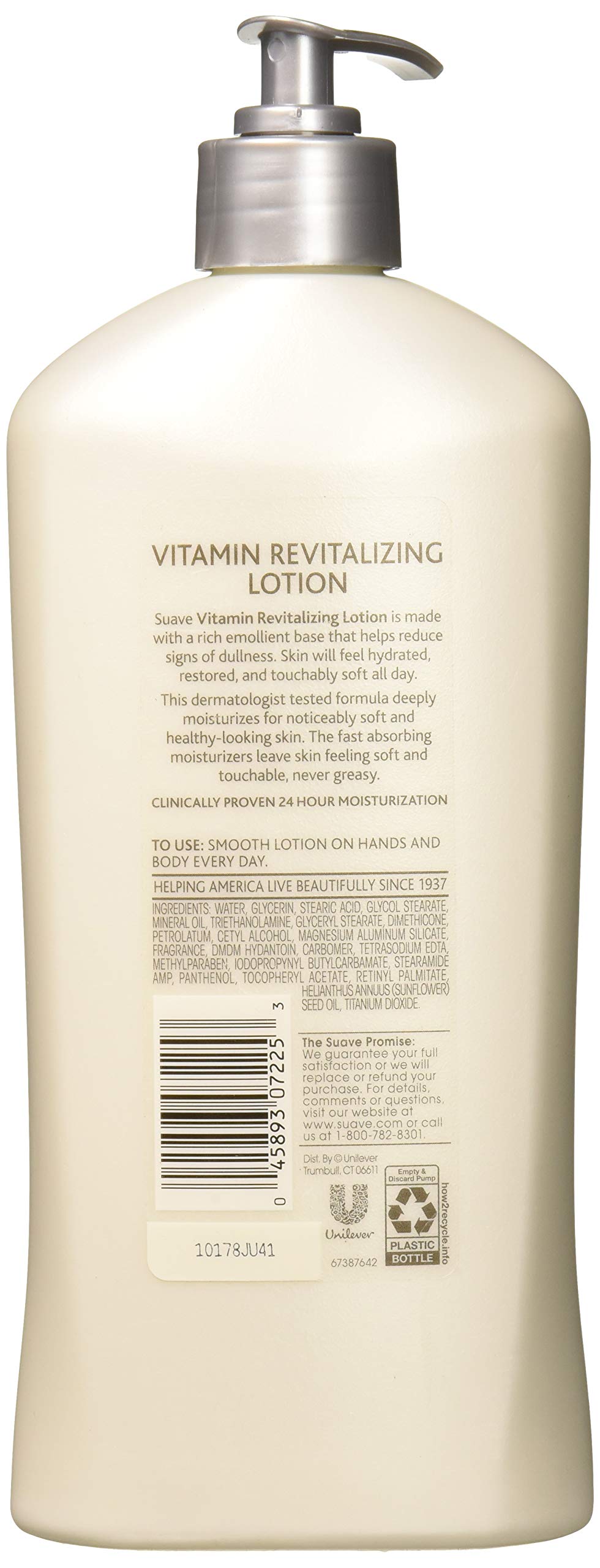 Suave lotion pump dispensing creamy texture for fast-absorbing hydration
