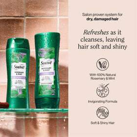 Suave back label with ingredients and benefits, transparency for informed shoppers