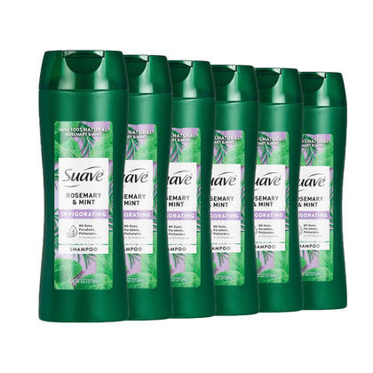 Suave front packaging showing rosemary and mint, refreshing fragrance and value