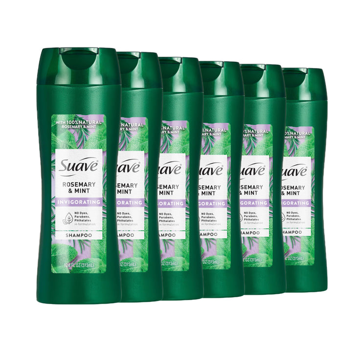 Suave front packaging showing rosemary and mint, refreshing fragrance and value