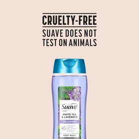 Suave with lavender and tea botanicals illustrating fragrance notes and soothing aroma