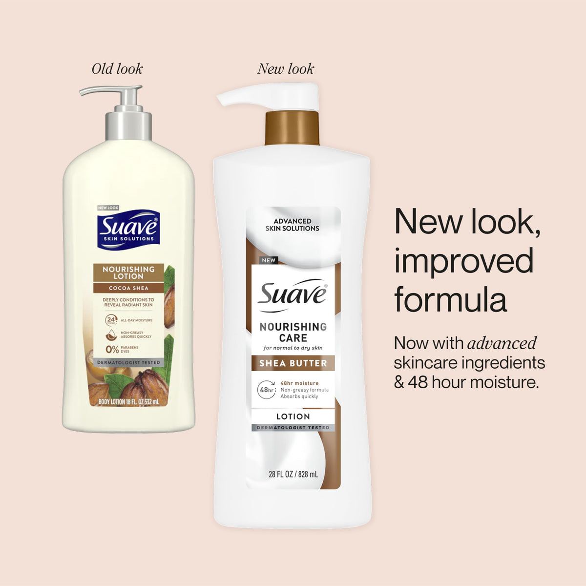 Suave shea butter being applied on arm to demonstrate hydration and softness