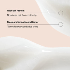 Suave back label ingredient list highlighting silk protein and usage directions
