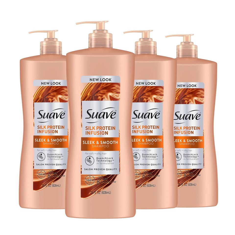 Suave front packaging showing label and 28 oz bottle for easy identification and value