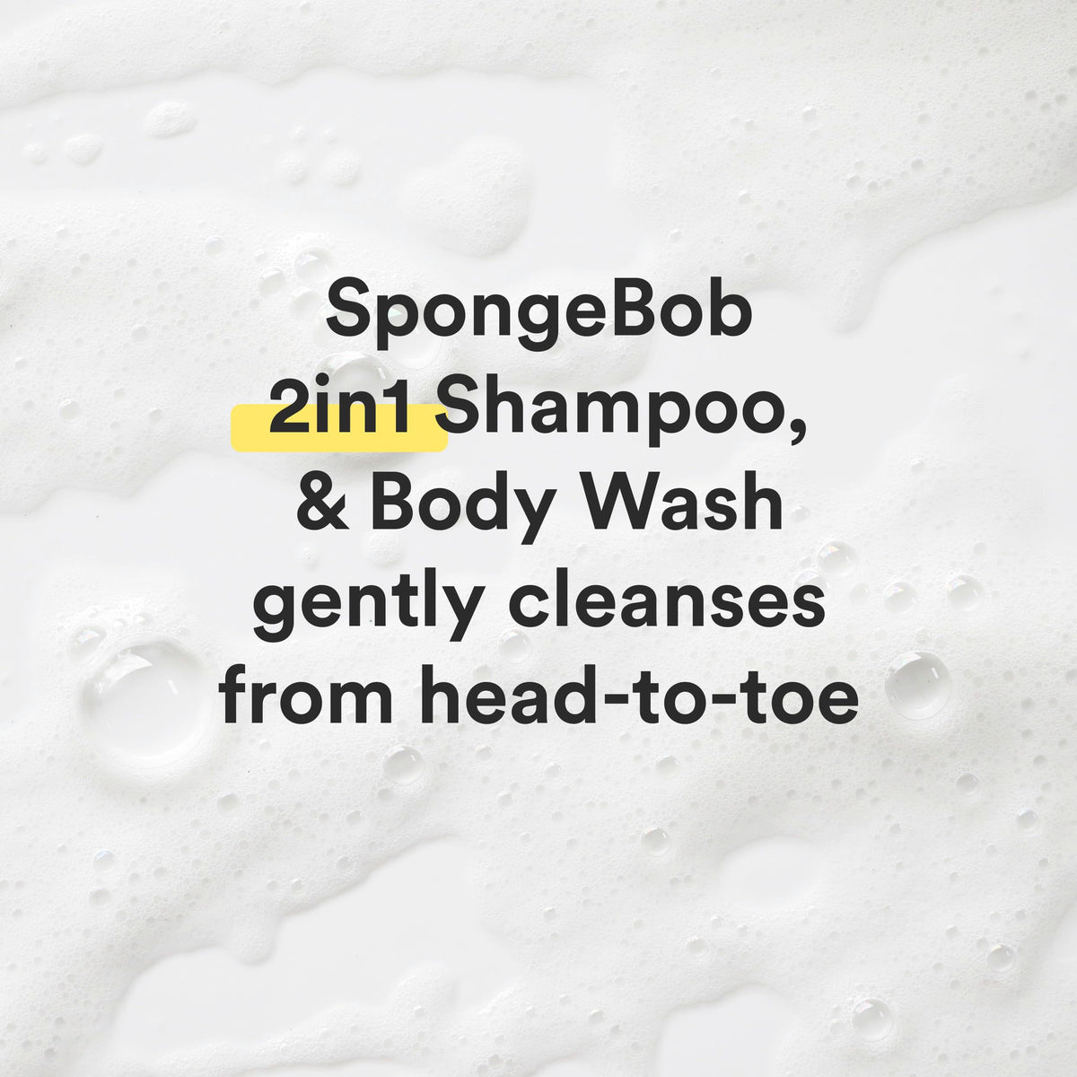 Suave SpongeBob beside bath toy showing 28 oz scale and value benefit