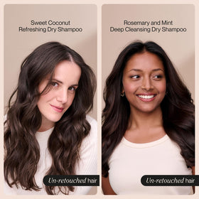 Suave spray being applied to roots for quick oil absorption benefit