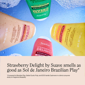 Suave creamy texture poured from bottle demonstrating rich lather