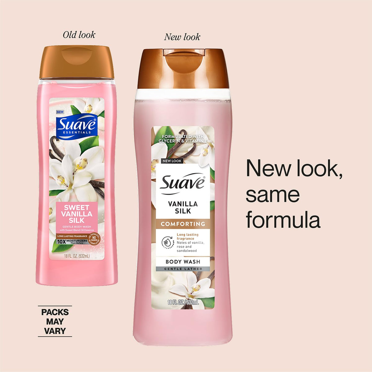 Suave Strawberry Delight front packaging showing fruity scent and gentle cleansing