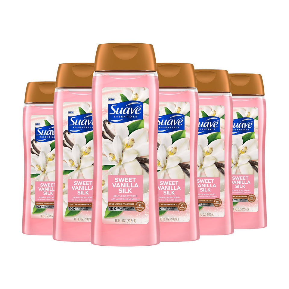 Suave sweet vanilla front packaging showing bottle and label for easy identification and appeal
