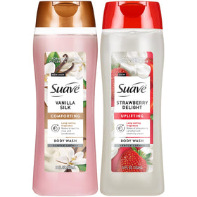 Suave Sweet Vanilla Silk front packaging showing calming vanilla scent and hydration