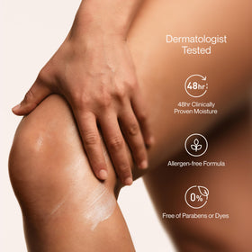 Suave lotion texture close-up showing smooth consistency for fast absorption