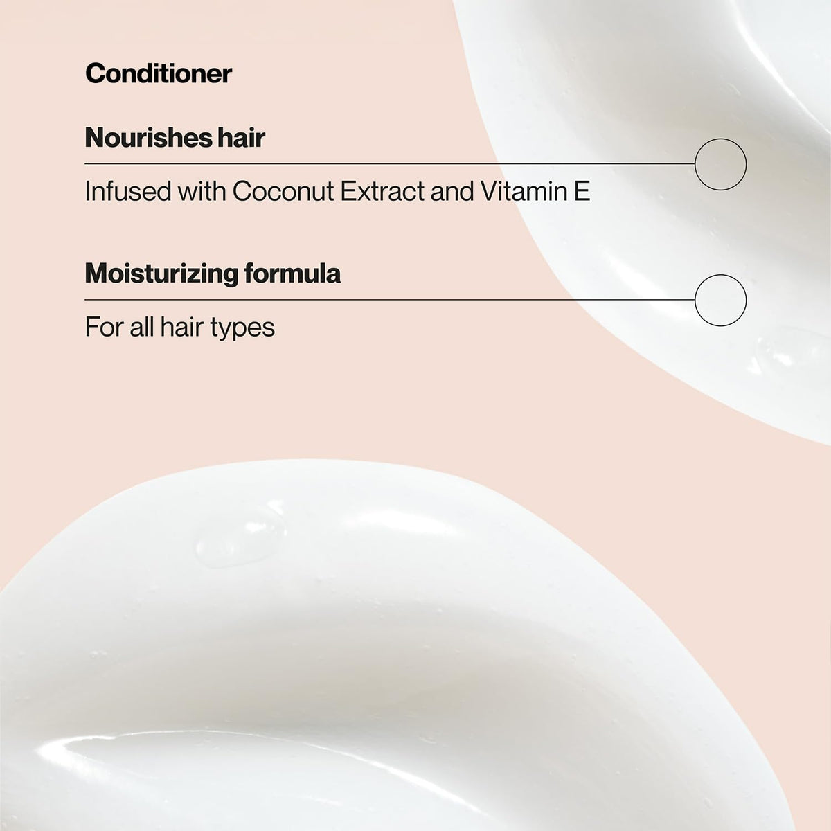 Suave conditioner texture close-up showing creamy formula for smoothness benefit