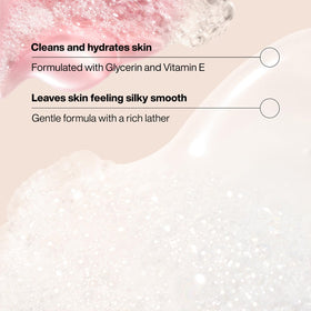 Suave Sweet Vanilla Silk texture close-up showing creamy lather and moisturization